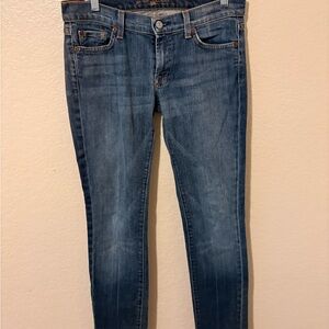 7 For All Mankind  Roxanne Dark Wash Skinny Jeans